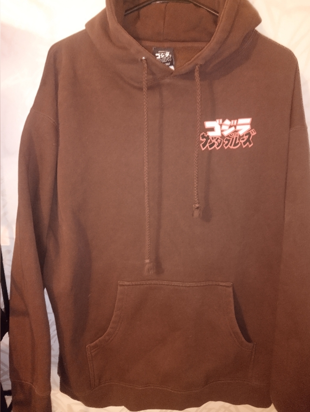 Santa Cruz Skateboards Dark Brown Godzilla Logo Hoodie - Mens Size XL